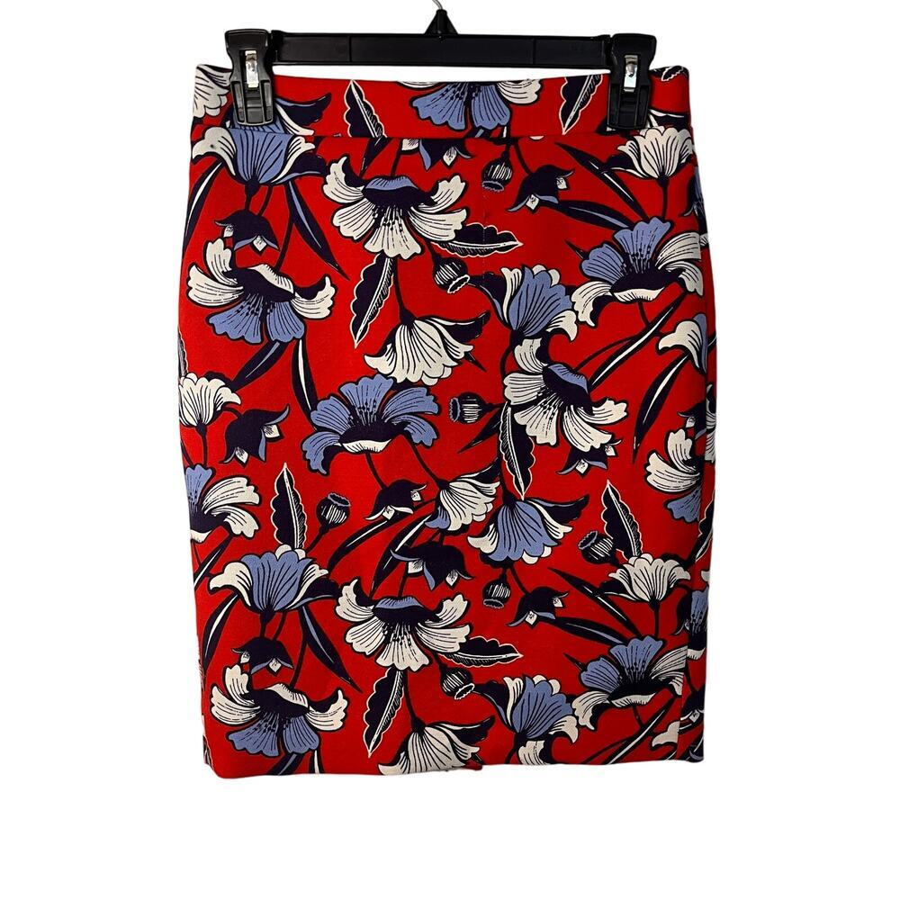 J. Crew Floral Print Pencil Skirt Size 00